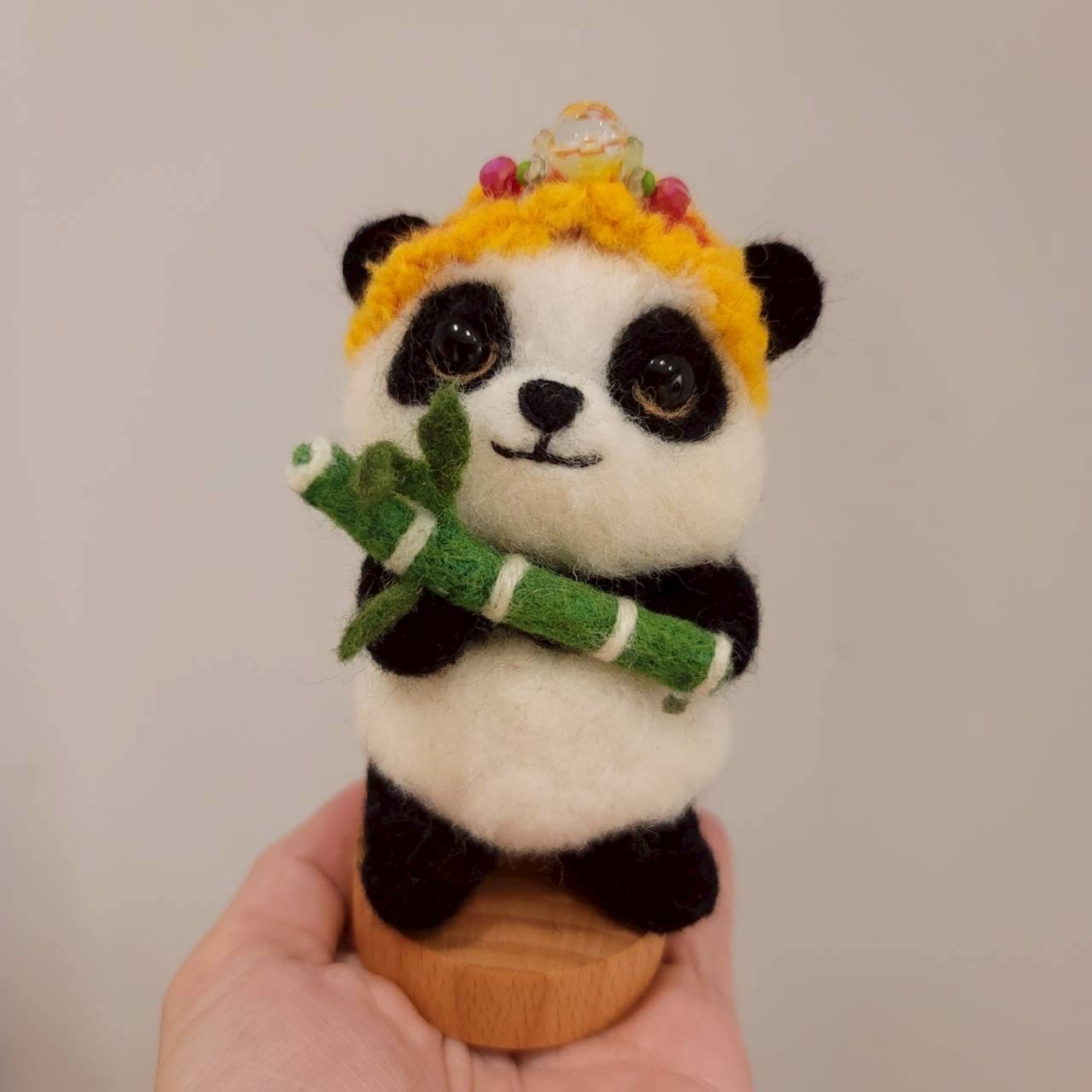 節節高升熊貓羊毛氈