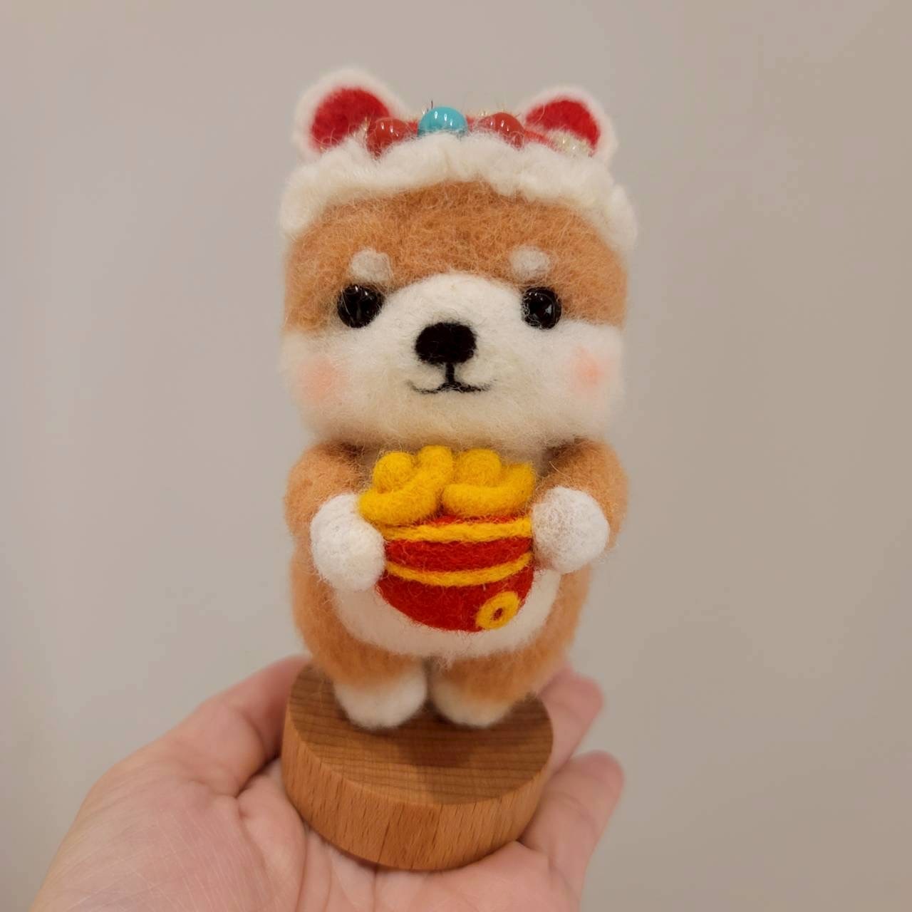 招財進寶柴柴羊毛氈