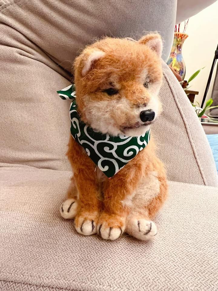 柴犬寵物肖像羊毛氈